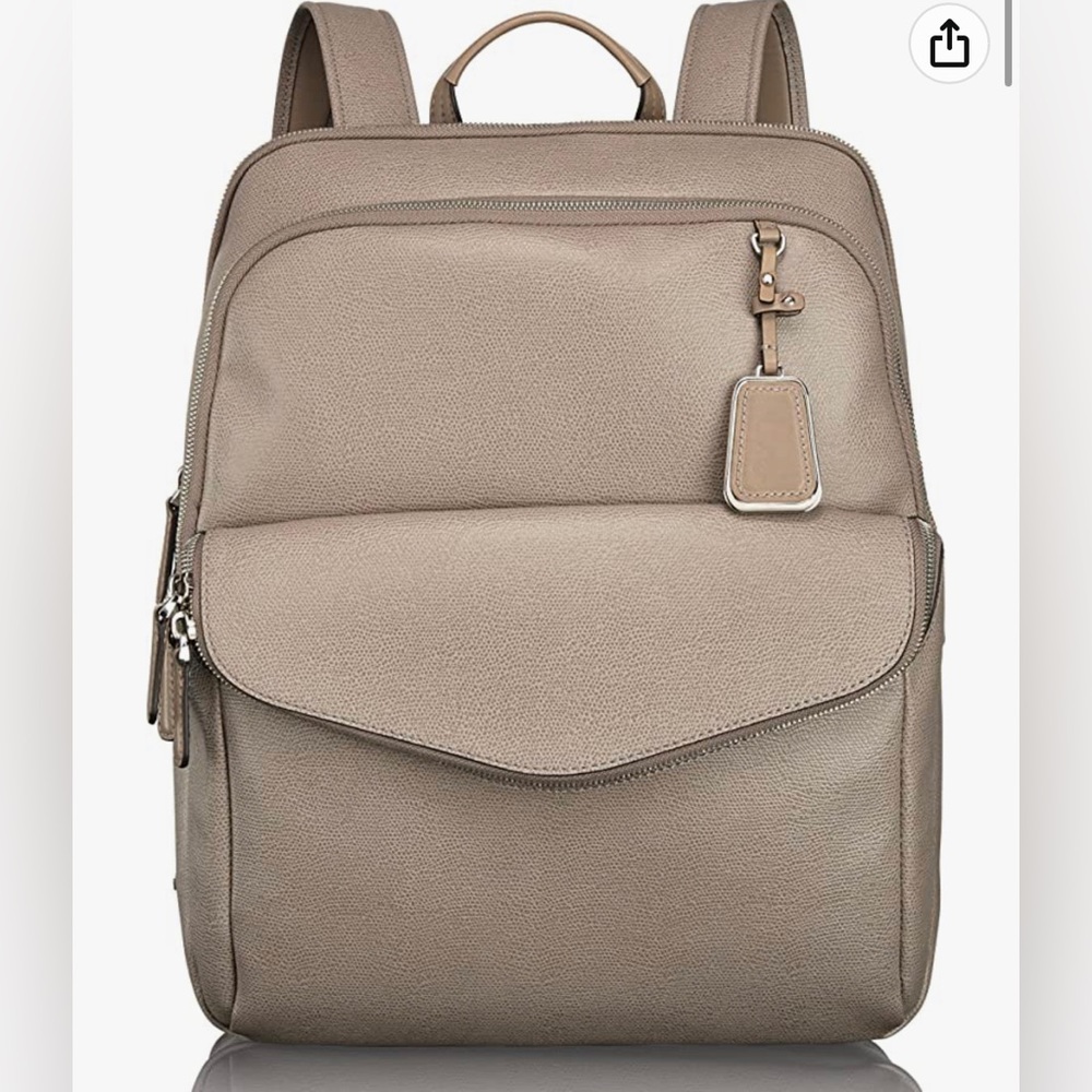 Tumi Sinclair Harlow tan backpack